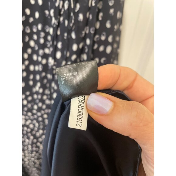 Sleeveless Black & White Polka Dot Maxi Dress Size 14 Flowy Elegant Timeless - Picture 9 of 9